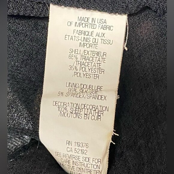 Helmut Lang Off Center Zip Silk Jacket Black Vintage 1990s size S Made in USA - Picture 6 of 8